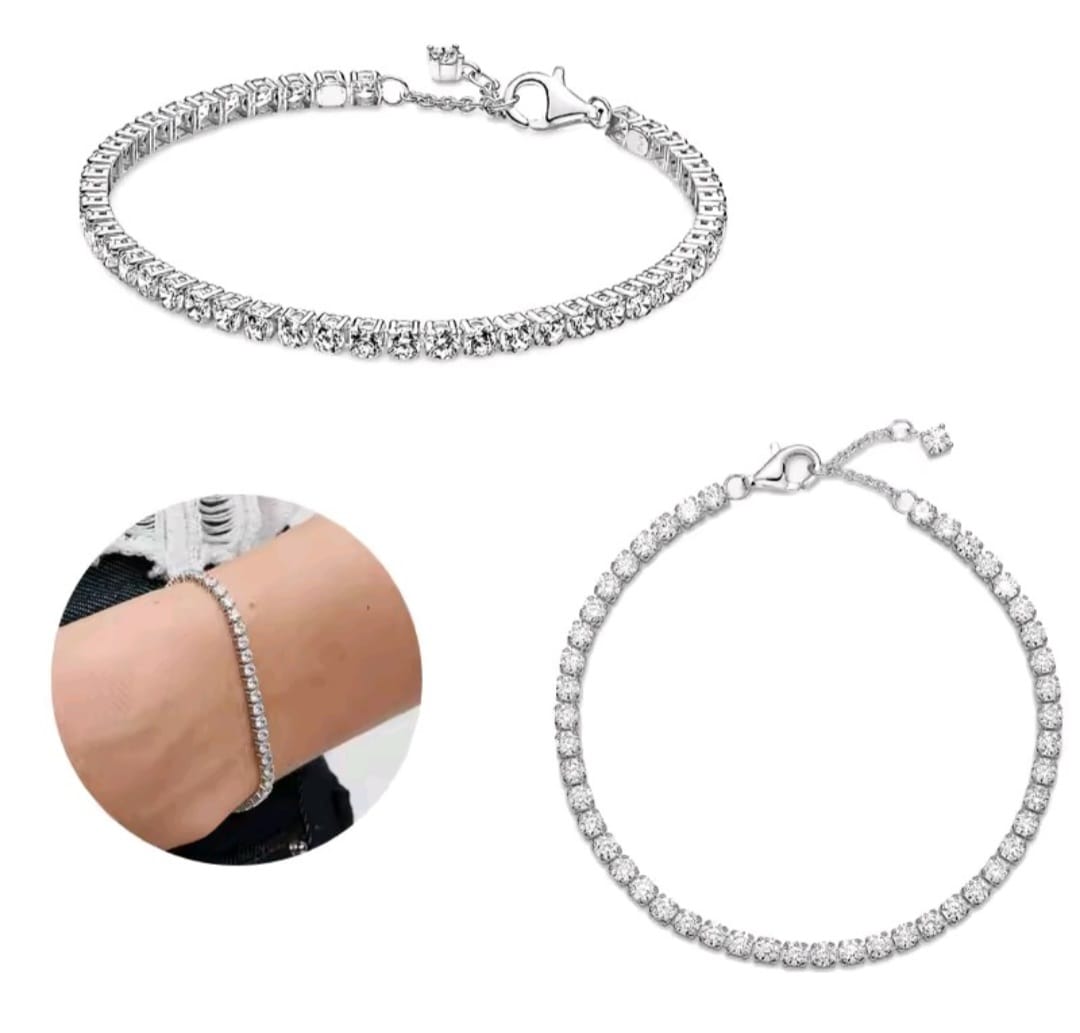 Bracciale tennis in argento in vari colori