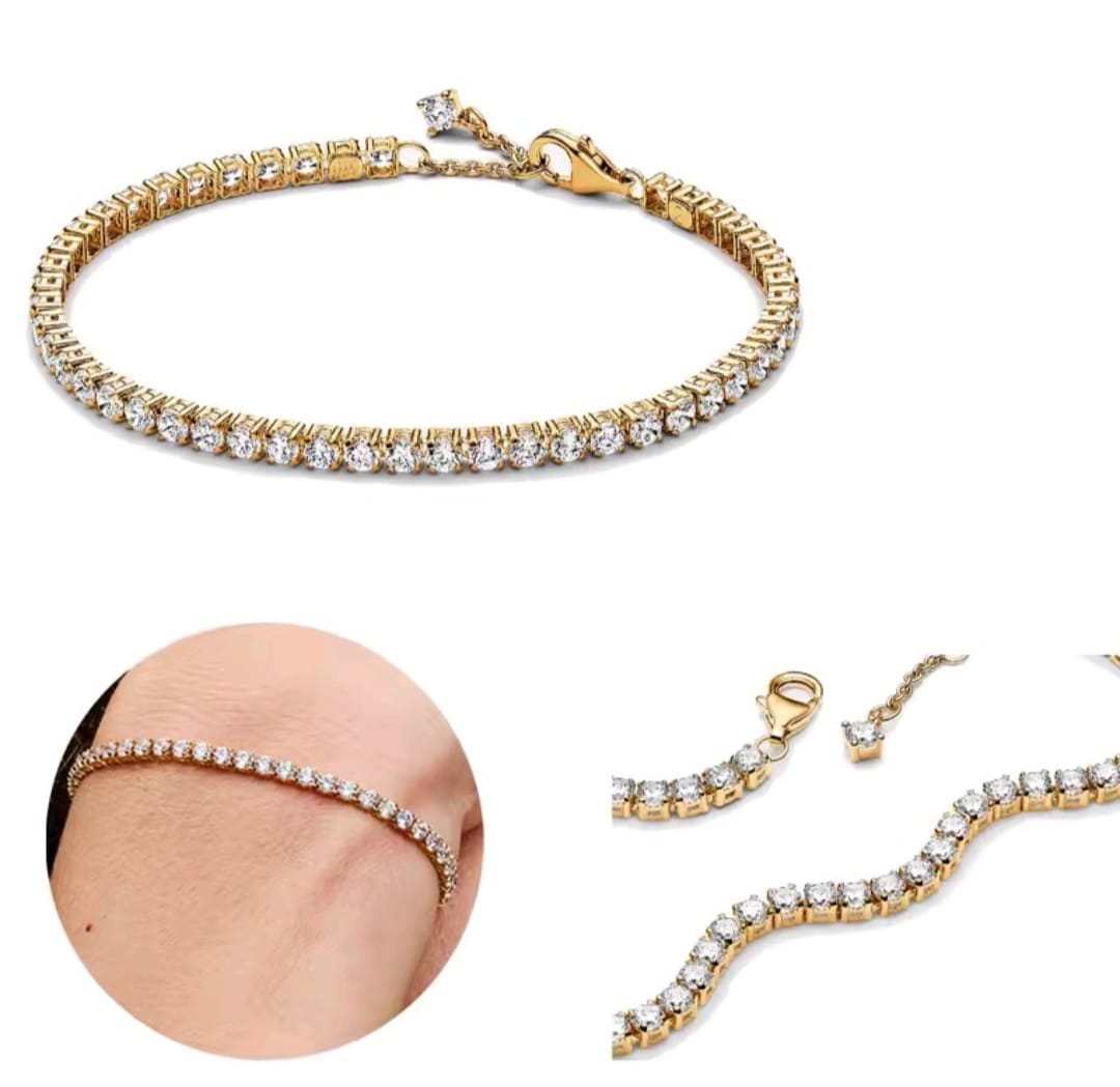 Bracciale tennis in argento in vari colori